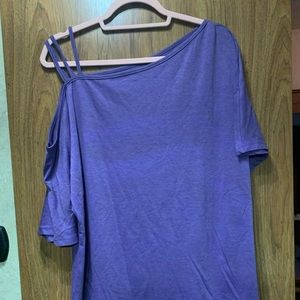 Xl. Cold shoulder blouse. Blue